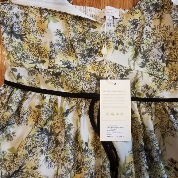NWT Super Natural by Secret Mission Floral Benazir Dress Sz S $268 - Picture 6 of 11